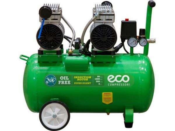 Компрессор ECO AE-50-OF1 безмасляный(280 л/мин, 8 атм, коаксиальный, безмасляный, ресив. 50 л, 220 В, 1,6 кВт)