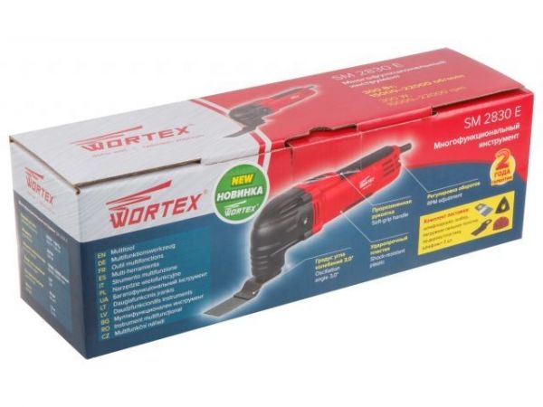 Многофункциональный инструмент (реноватор) WORTEX SM 2830 E в кор. + набор оснастки(300 Вт, 15000 - 22000 об/мин)