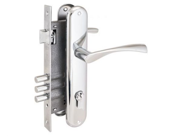 Замок врезной с/руч  АЛЛЮР 0203 CP хром