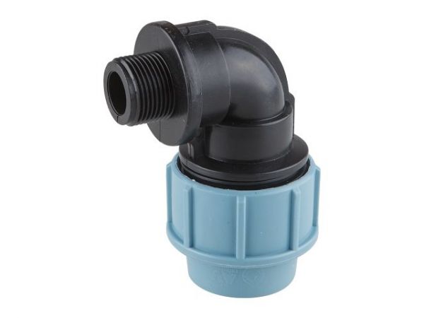 Колено ПЭ 25 х 1/2' нар., AV Engineering(Полипропилен, макс.  16 бар, макс.  40 °С)