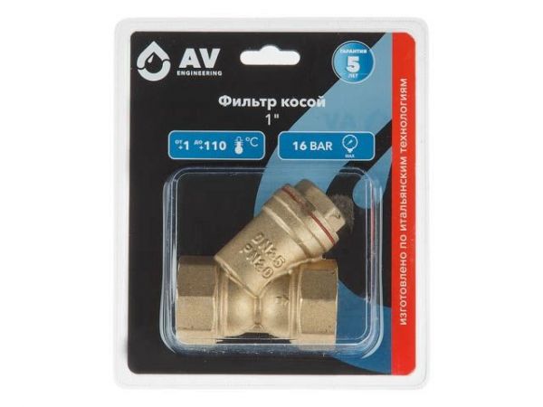 Фильтр косой 1' вн.-вн., AV Engineering (инд. упак.)