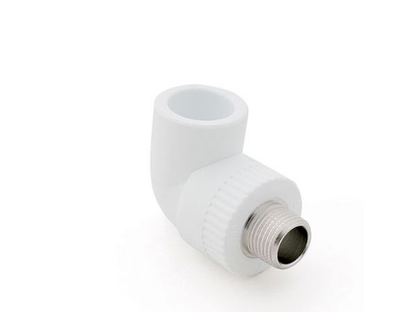 Колено ПП комб. нар. 25х1/2', бел. РТП(Угольник)