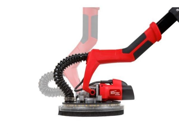 Шлифмашина для стен и потолков WORTEX DG 2260 в чем. с штангой, 600 Вт, 225 мм, LED, 600-1500 об/мин(600 Вт, 600-1500 об/мин, 225 мм, регул. об., подсветка LED, регул. об., требуется подключение к пыле)