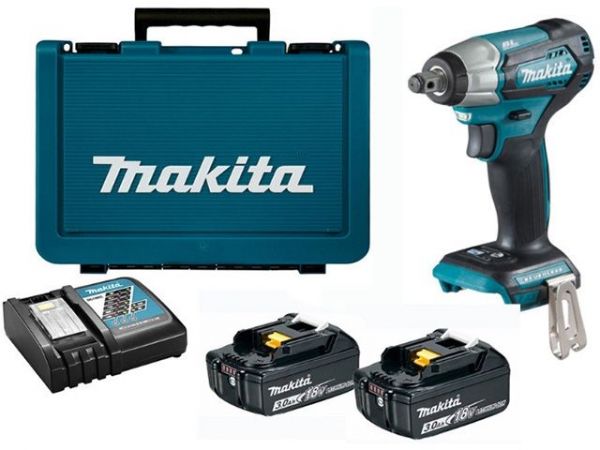 Ударный гайковерт MAKITA LXT DTW 181 RFE в чем. (18.0 В, 2 акк., 3.0 А/ч Li-Ion, посадочн. квадрат 1/2 ', 180 Нм, вес 1.2 кг)