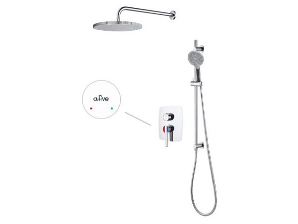 Душевая система (Lt) D35, серия Lotus хром, a-five(Встраиваемый, Излива нет, 1000 - 1200 мм.)