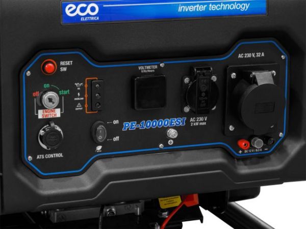 Электростанция (генератор инверторный бензиновый) ECO PE-10000ESI(инверторный, электростарт, 7.5 кВт, 230 В, автозапуск*, бак 25.0 л, вес 72 кг)