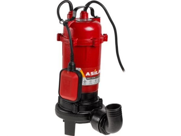 Насос погружной для грязной воды ASILAK SLP-2001(С измельчителем, 2000 Вт, 18000 л/ч, погружение до 6 м)