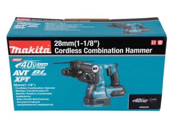 Перфоратор MAKITA XGT HR 003 GZ в кор. (40.0 В, БЕЗ АККУМУЛЯТОРА, 1.0 Дж, вес 4.2 кг,)
