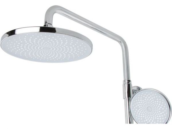 Душевая система (Lt) D35, серия Daisy хром, a-five(На стену, L-излив: длина 125 мм, монолитный. Троп. душ: вынос 400 мм, диаметр 226 мм.)