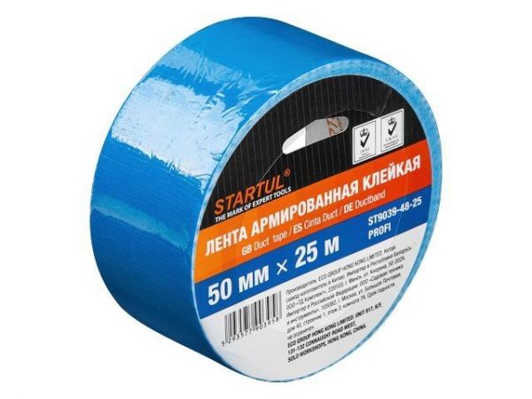 Лента армированная клейкая 50ммх25м синяя STARTUL PROFI (ST9039-48-25)(Скотч армированный)