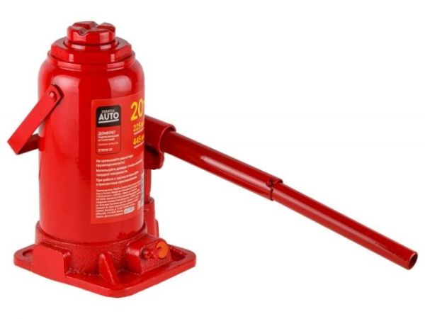 Домкрат гидравлический 20т бутылочный 225-445мм STARTUL AUTO (ST8018-20)(h min 225мм, h max 445мм)
