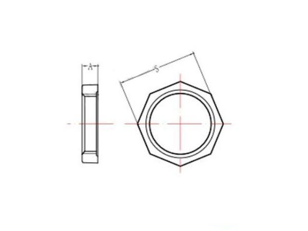 Контргайка 1/2' чугун черн., AV Engineering