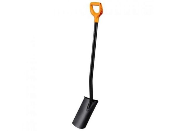 Лопата штыковая с закругл.лезвием FISKARS Solid(длина:1166мм, ширина:180мм)
