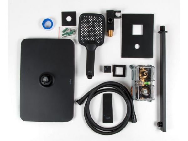 Душевая система (Lt) D35, серия Lily черный, a-five(Встраиваемый, Излива нет, 1000 - 1200 мм.)