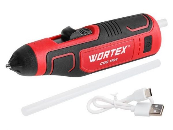 Клеевой пистолет WORTEX CGG 1104 в кор. 4В, 7.2 мм