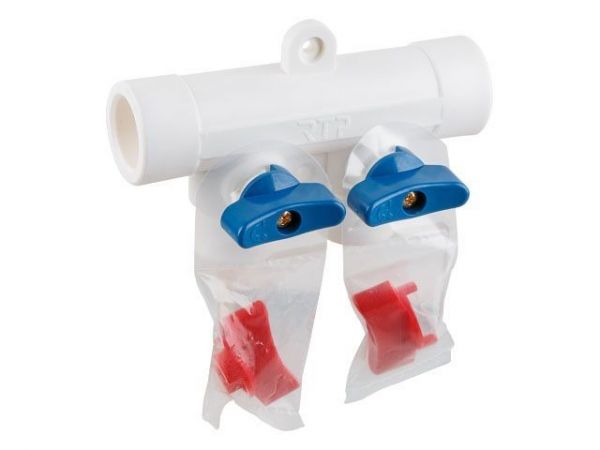 Коллектор с шар. краном универс. PPR 25х20/2, РТП