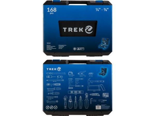 Набор инструментов 168пр. TREK(1/4', 3/8', 6 граней)