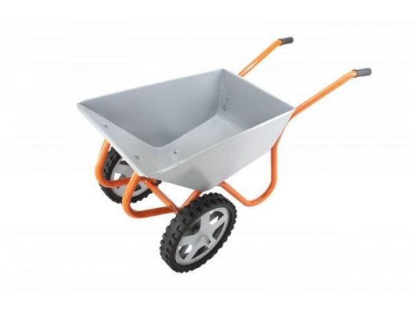 Тачка строительно-садовая ТССР-2 (120л, 360 кг, двухколесная, литая резина 380х70мм, вес 18,5 кг)(пр-во РБ)