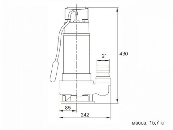 Насос погружной фекальный Marvel 7000 A&P(750 Вт, 24000 л/ч, 15,6 м)