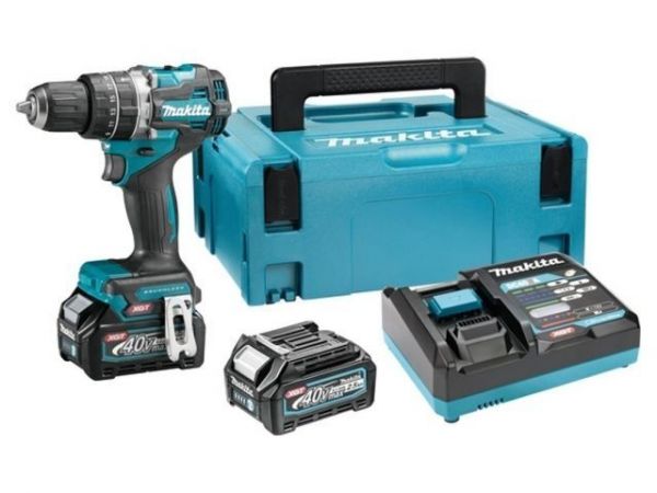 Ударная дрель-шуруповерт MAKITA XGT  HP002GD201 в кейсе(40.0 В, 2 акк., 2.5 А/ч Li-Ion, 2 скор., 65 Нм, шурупы до 13 мм, сверление в металле до 13 мм)