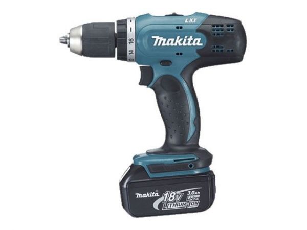 Ударная дрель-шуруповерт MAKITA LXT DHP 453 SYE в чем. (18.0 В, 2 акк., 1.5 А/ч Li-Ion, 2 скор., 42 Нм, шурупы до 13 мм, сверление в металле до 8 мм)