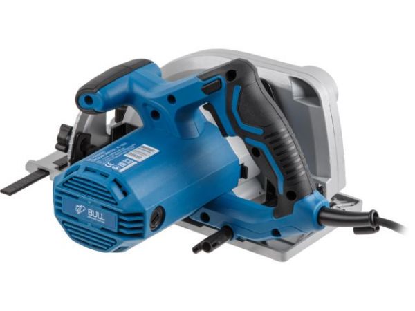 Циркулярная пила BULL KS 1601 в кор.  1300 Вт, 165х20 мм, до 55 мм(Литая алюминиевая платформа, 6000 об/мин)