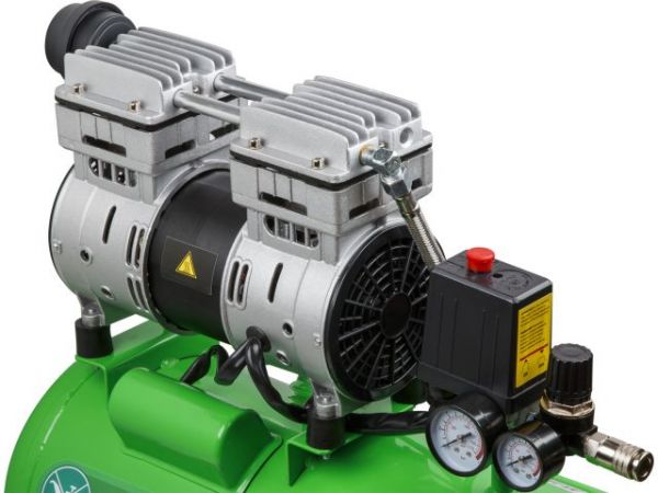 Компрессор ECO AE-25-OF1 безмасляный(140 л/мин, 8 атм, коаксиальный, безмасляный, ресив. 24 л, 220 В, 0,8 кВт)