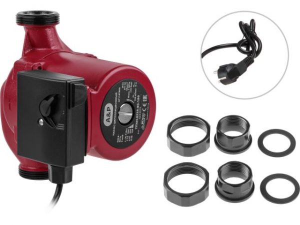 Насос циркуляционный Titan-RS25-80-180, A&P(150-248 Вт, 7800 л/ч, 8 м, для водоснабжения/отопления)