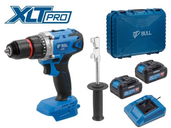 Дрель-шуруповерт BULL SR 1802 в чем. XLTpro БЕСЩЕТ., 18 В, 80 Н*м, 2*4 А*ч, БЗП 13 мм(шурупы до 10 мм)