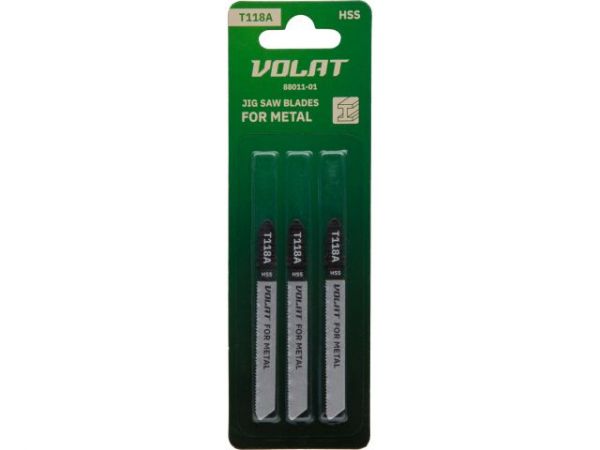 Пилка лобз. по металлу T118А (3 шт.) ВОЛАТ(пропил прямой, тонкий, для листового металла)
