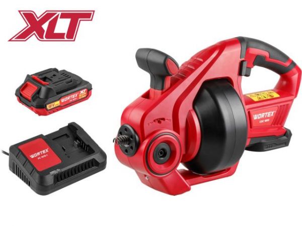 Прочистная машина WORTEX CDC 1855 в кор. ALL1 XLT SET 0-550 об/мин, трос 7,6 м. (С АКБ (2 Ач) и З/У в комплекте)