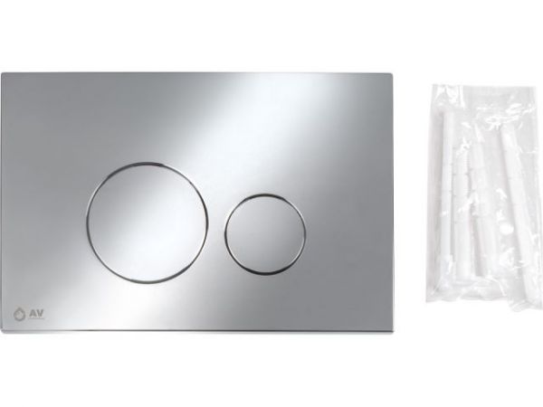 Инсталляционный сет 3 в 1 с кнопкой 301, AV Engineering(Кнопка - хром круглая)