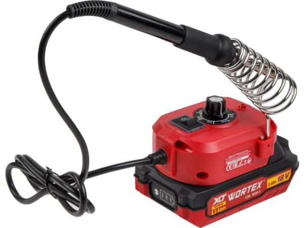 Паяльник WORTEX CSI 4018 в кор. ALL1 XLT SET(18 В, 280 - 480 С, с АКБ и З/У)
