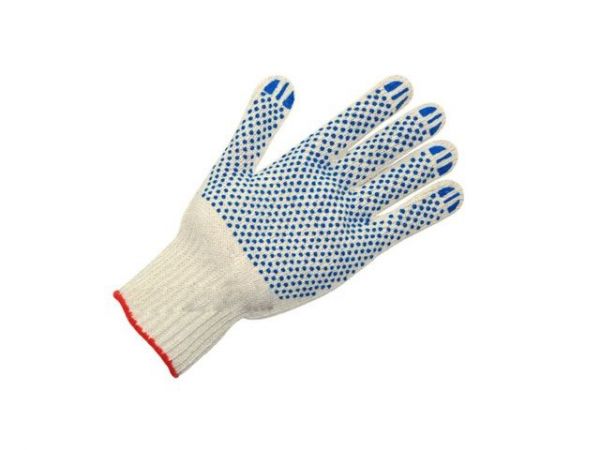 Перчатки х/б с ПВХ 'Люкс', 7,5 класс, повышенная защита (мин. риски)