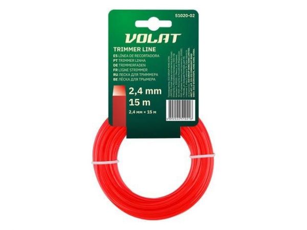 Леска ф 2.4 мм х 15 м квадратн. сеч. ВОЛАТ