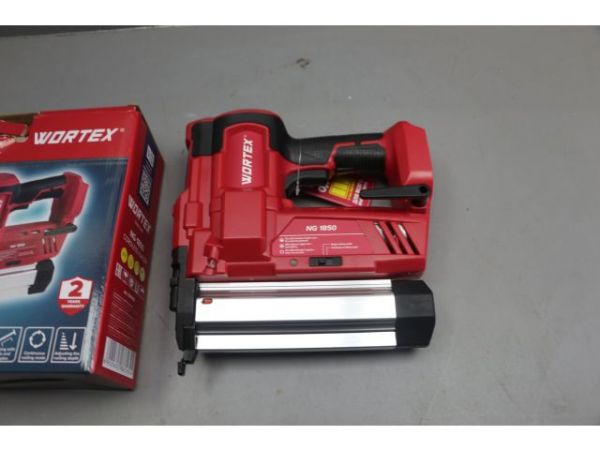 Гвоздезабиватель WORTEX NG 1850 в кор. ALL1 XLT SOLO, 18 В, 15-50 мм, 100 в мин., 100 шт. у(тип гвоздей: 18GA)