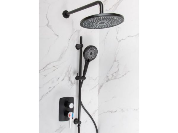 Душевая система (Lt) D35, серия Rose черный + белый, a-five(Встраиваемый, Излива нет, 1000 - 1200 мм.)