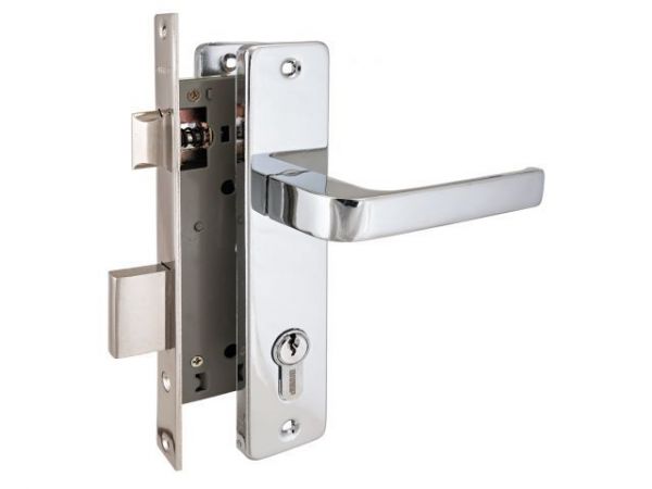 Замок врезной с/руч  АЛЛЮР 126/1 CP хром