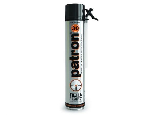 Пена монтажная бытовая всесезонная PATRON Калибр 30 (555мл)(Выход до 30л)