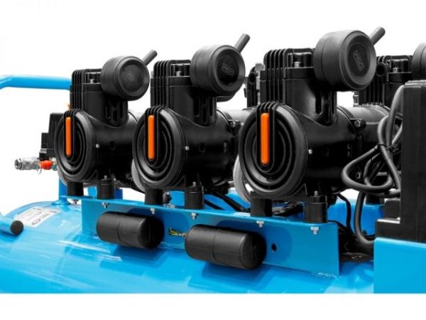 Компрессор DGM AC-6100LD безмасляный(450 л/мин, 8 атм, коаксиальный, безмасляный, электр. блок упр., ресив. 100 л, 230 В, 2,4 кВт)