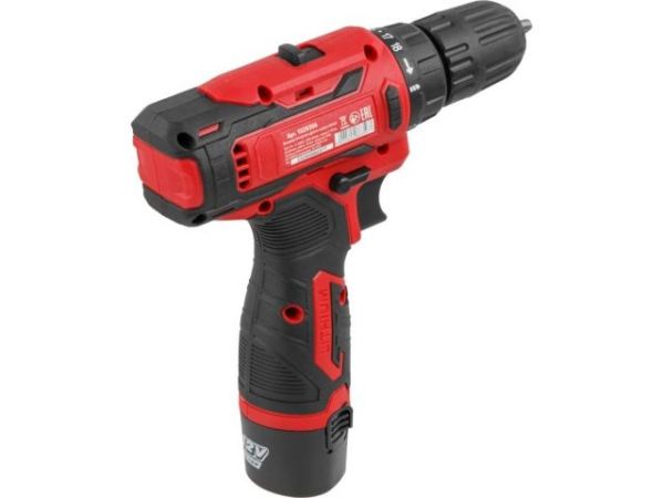Дрель-шуруповерт WORTEX BD 1220 Li в чем. 12 В, 30 Н*м, 2х1.5 А*ч, БЗП 10 мм(шурупы до 6 мм)