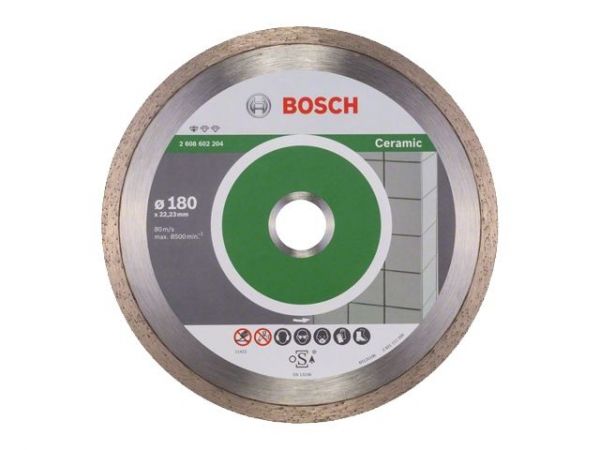 Алмазный круг 180х22 мм по керамике сплошн. STANDARD FOR CERAMIC BOSCH(сухая резка)