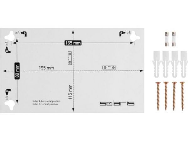 Стабилизатор напряжения Solaris VSD-500(500 В*А; 140-260 В; 2 розетки; настенный монтаж)