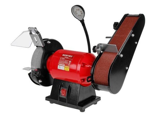 Станок точильно-шлифовальный WORTEX BG 1535 L в кор. 250 Вт, 150 мм, лента 685х50 мм, подсветка(250 Вт, 2950 об/мин, лента 685х50 мм, круг 150х20х12,7 мм)