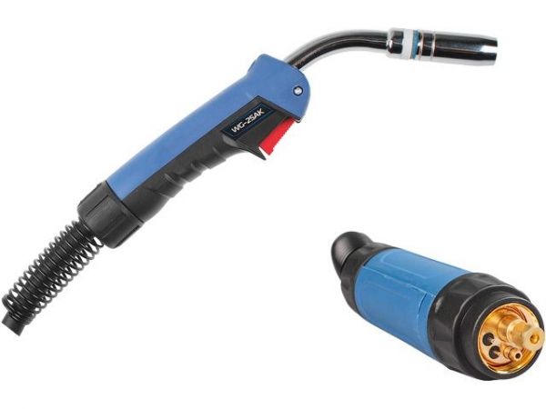 Горелка сварочная MIG MAG WG-25AK (5м, 230А) SOLARIS(CO2 - 230A; Ar(Ar+CO2) - 200A; 0.8-1.2мм; ПВ - 60%; 5 метров; М6)