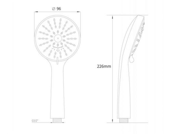 Душевая лейка, 3-функц. AVSSS-026 AV Engineering