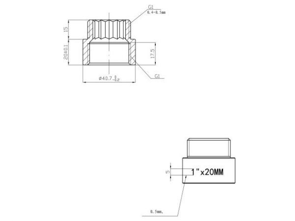 Удлинитель 1' вн.-нар. х 20 мм усиленный ХРОМ, AV Engineering (инд. упак.)(Латунь, макс.  16 бар, макс.  110 °С)