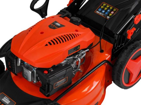 Газонокосилка бензиновая STARTUL GARDEN 51 SM самоходная(5,5 л.с., шир. 51 см, самоходная, мульчир., стальн. корпус, травосборник 70 л)