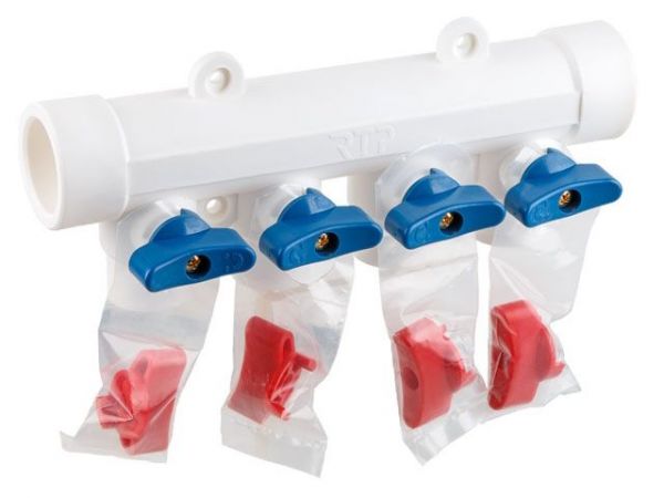 Коллектор с шар. краном универс. PPR 32х20/4, РТП