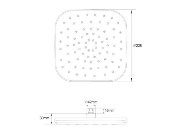 Верхний душ, 1-функц. AVSSS-057 AV Engineering